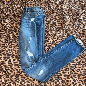 Holister hi rise super skinny ripped jeans